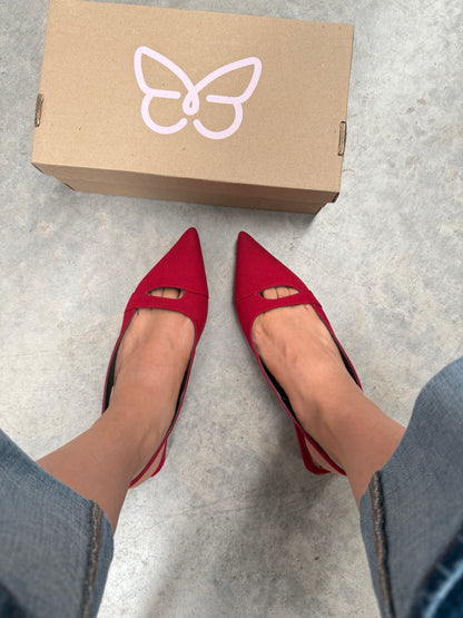 1509 Zapatilla Sintético Durazno Rojo