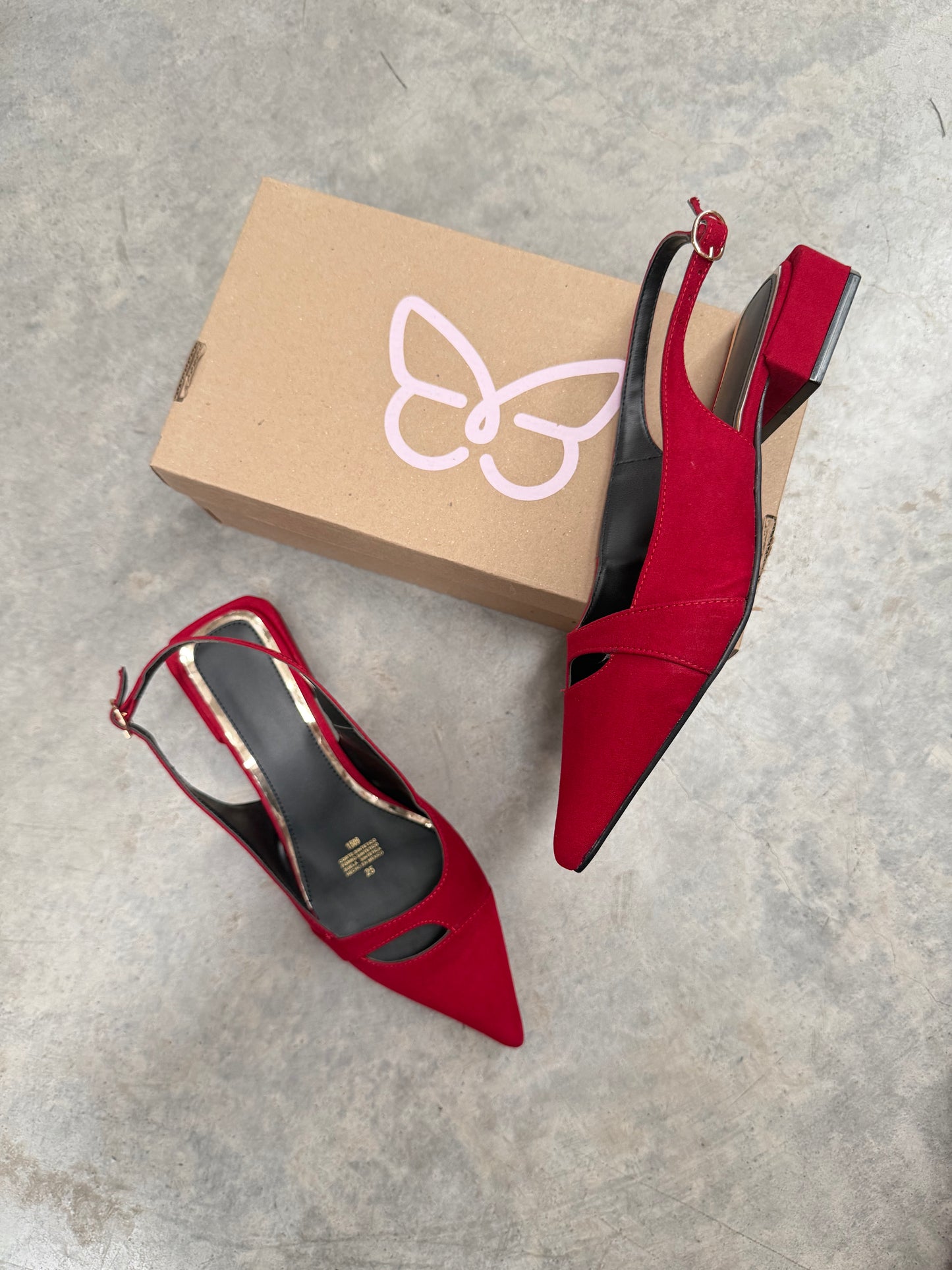 1509 Zapatilla Sintético Durazno Rojo