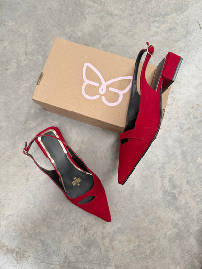 1509 Zapatilla Sintético Durazno Rojo