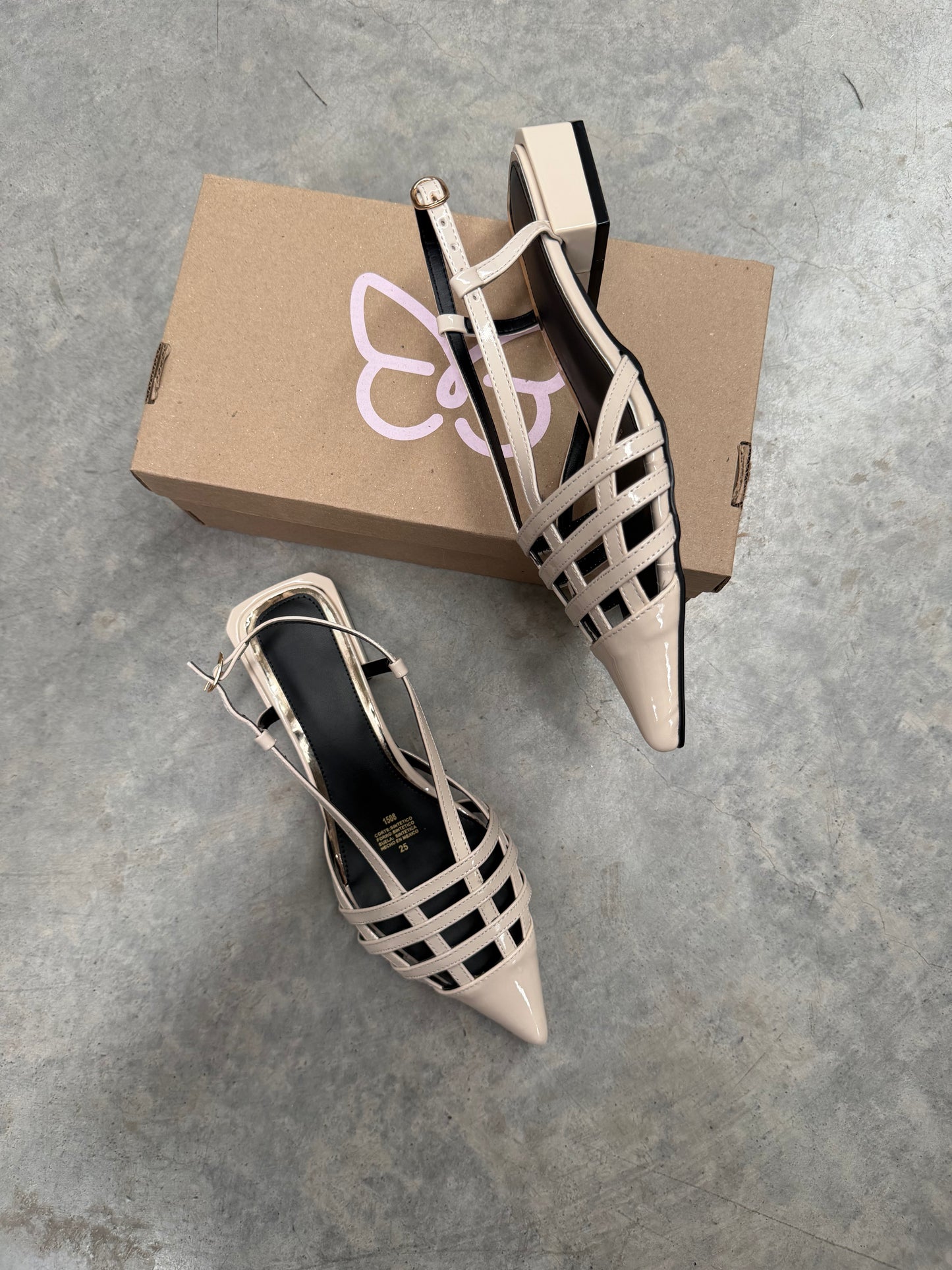 1508L Zapatilla Sintético Charol Miga