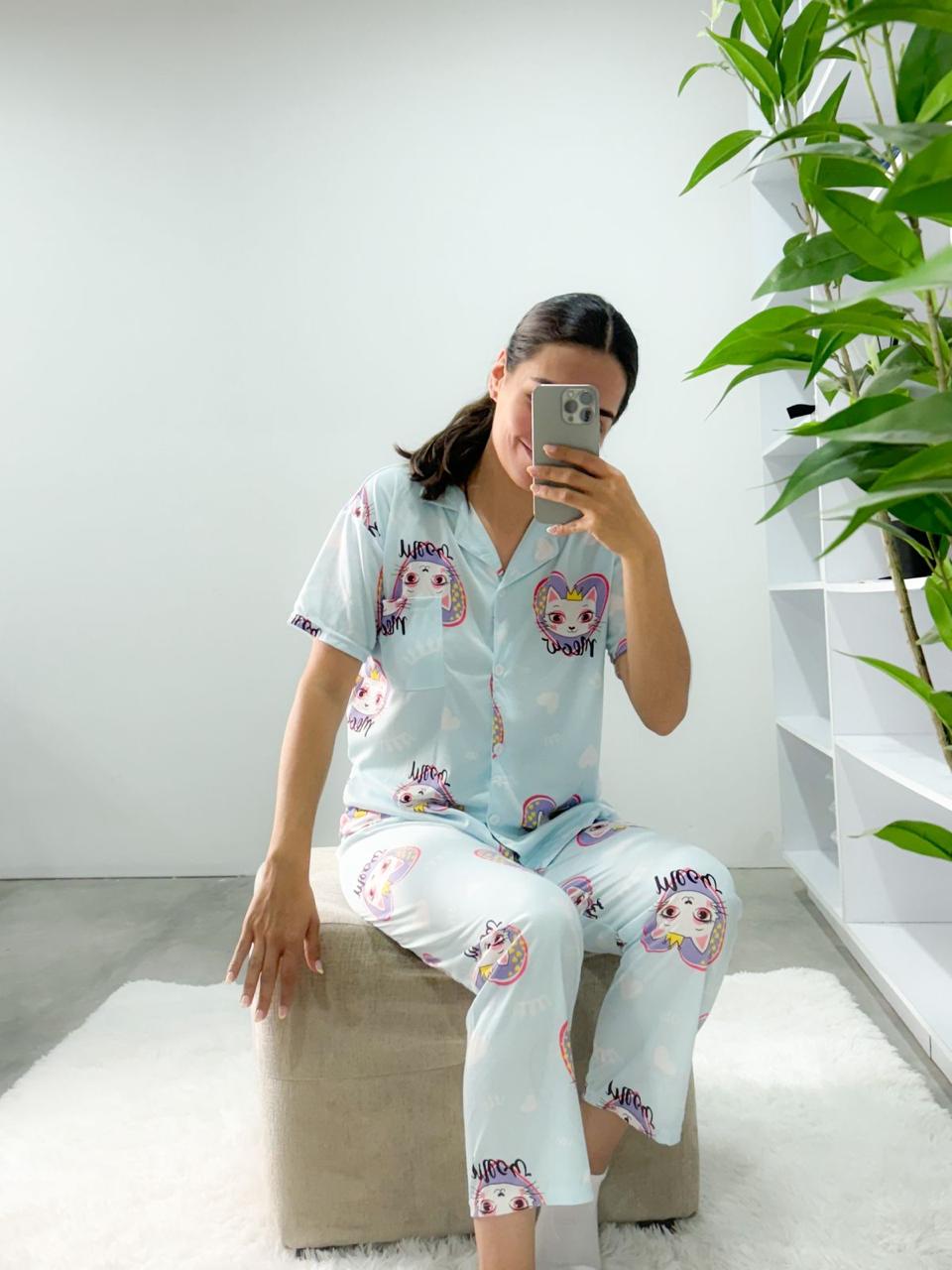 Z1002 Pijama 2 Piezas Azul