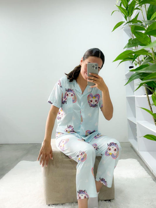 Z1002 Pijama 2 Piezas Azul