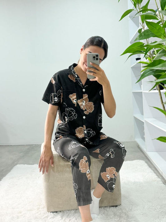 Z1005 Pijama 2 Piezas Negro