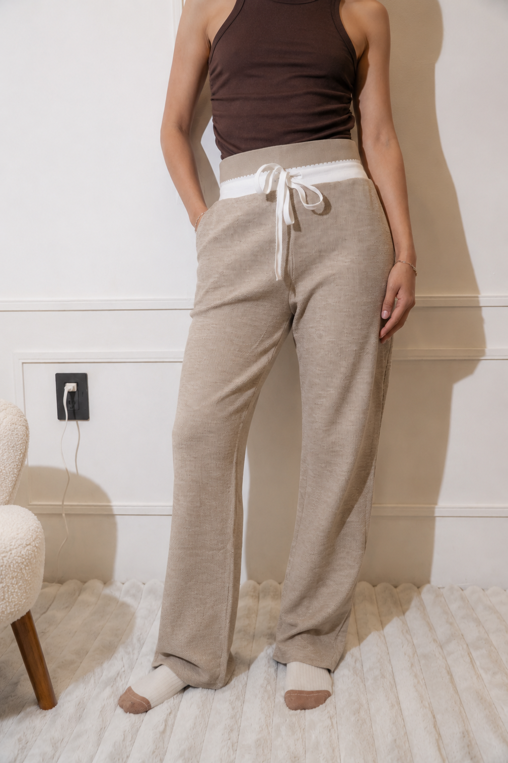 3532 pantalon liso cafe