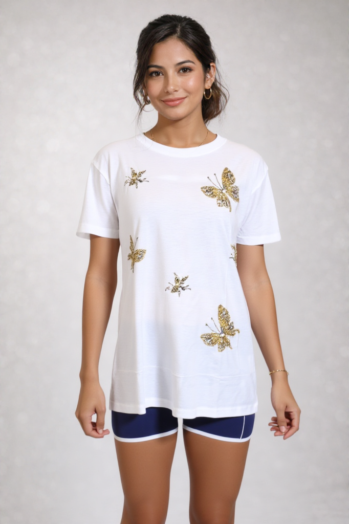 20310 Blusa Blanco/Oro