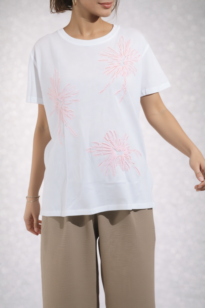 20056 Blusa Blanco/Rosa