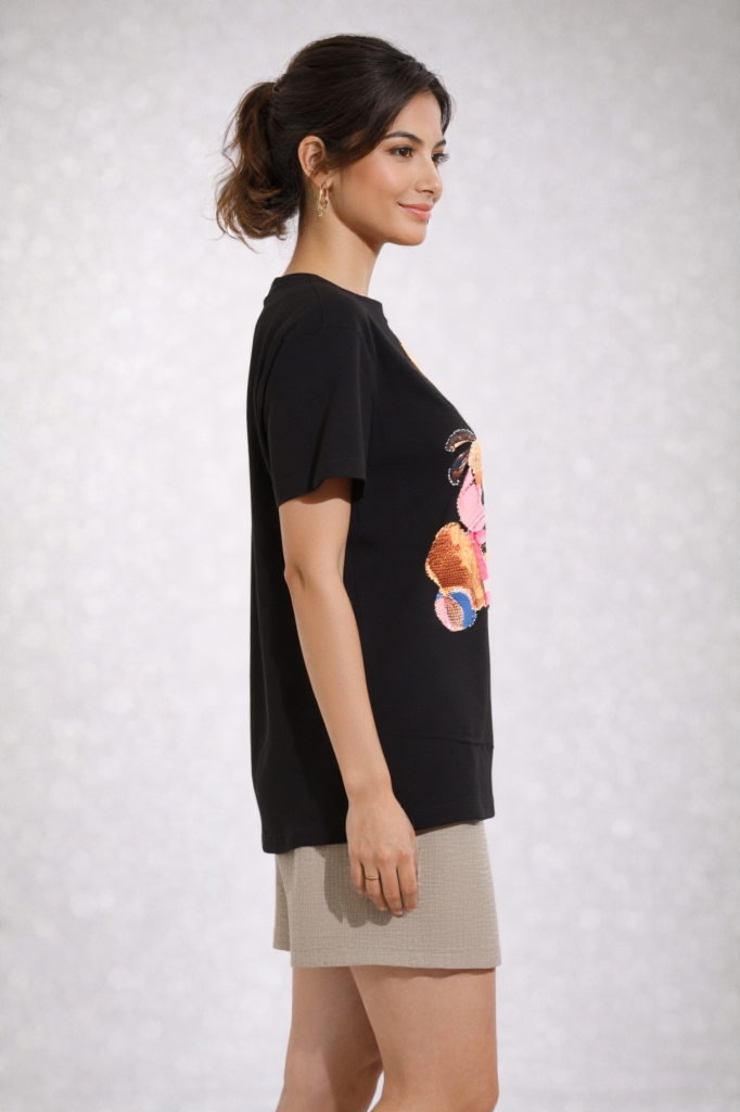 20589 Blusa Negro/Rosa