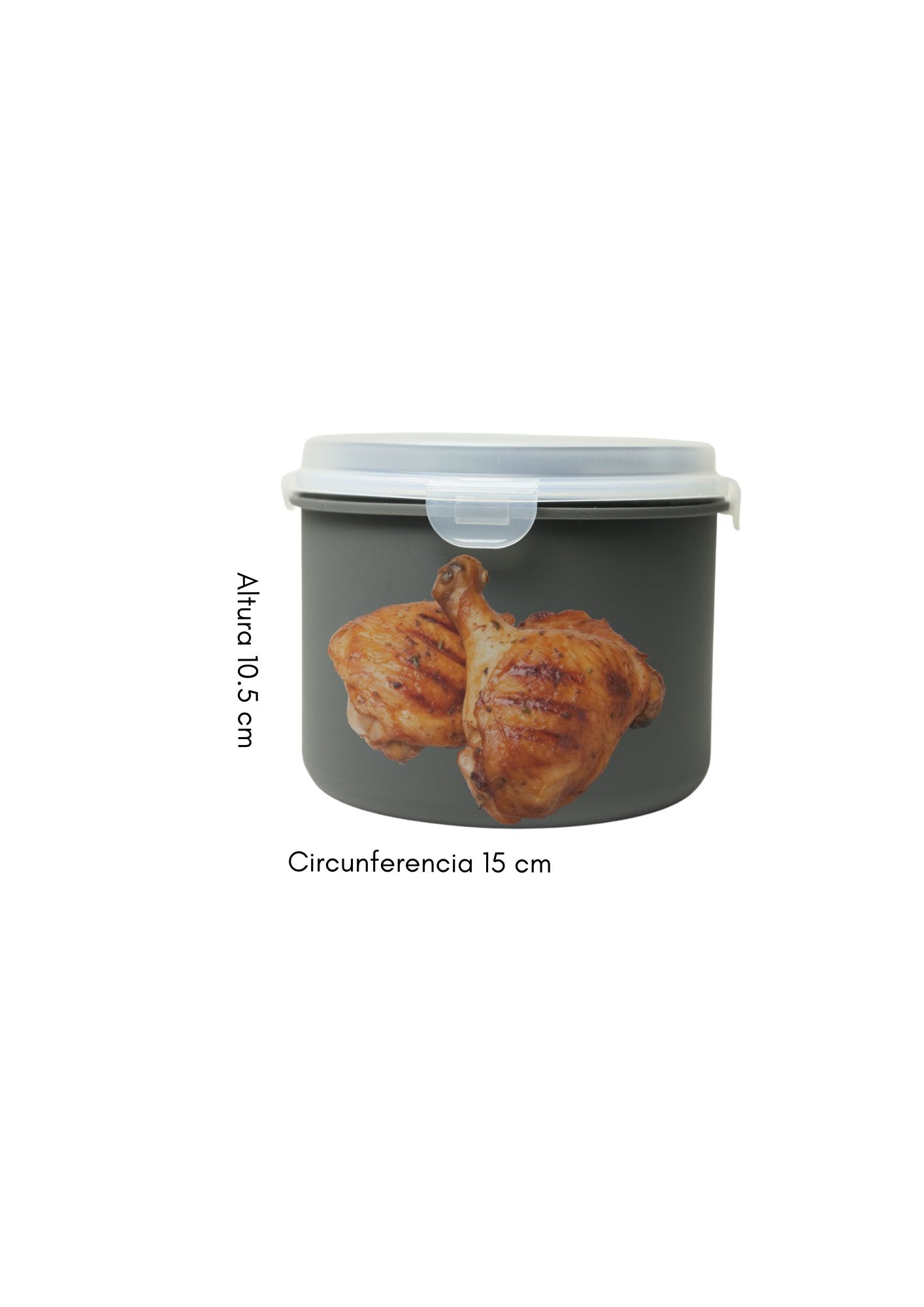 CK32149 - 3 Recipiente de Comida Lunchbox Gris - Mayoreo Calzado AndyHOGAR