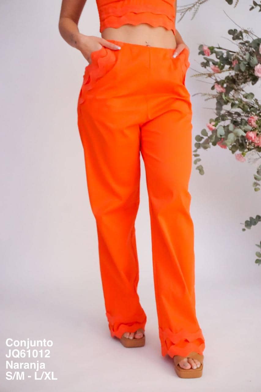 JQ61012 Conjunto Naranja - Mayoreo Calzado AndyROPA