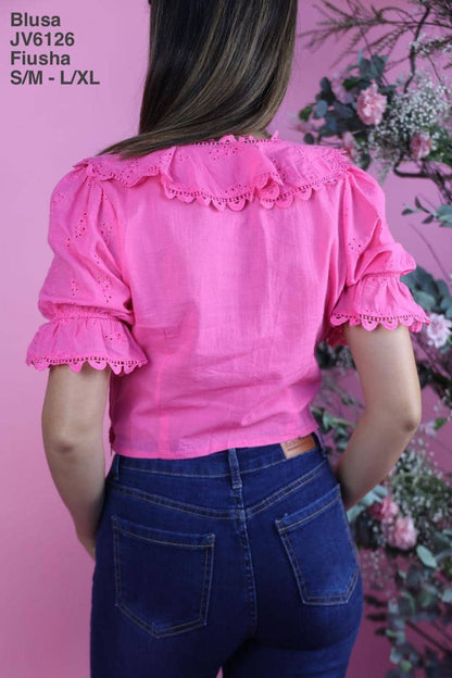 JV6126 Blusa Fiusha - Mayoreo Calzado AndyROPA