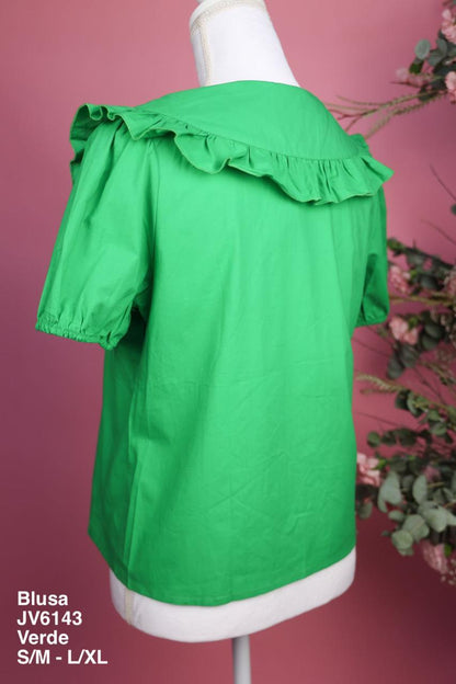 JV6143 Blusa Verde - Mayoreo Calzado AndyROPA