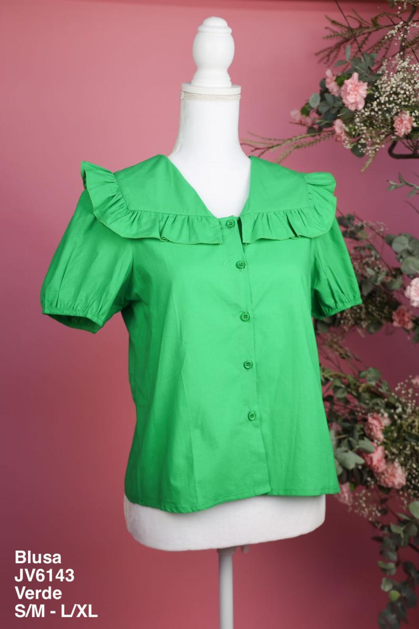 JV6143 Blusa Verde - Mayoreo Calzado AndyROPA