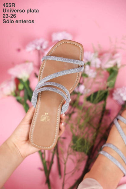 455R Universo Plata - Mayoreo Calzado AndySANDALIA