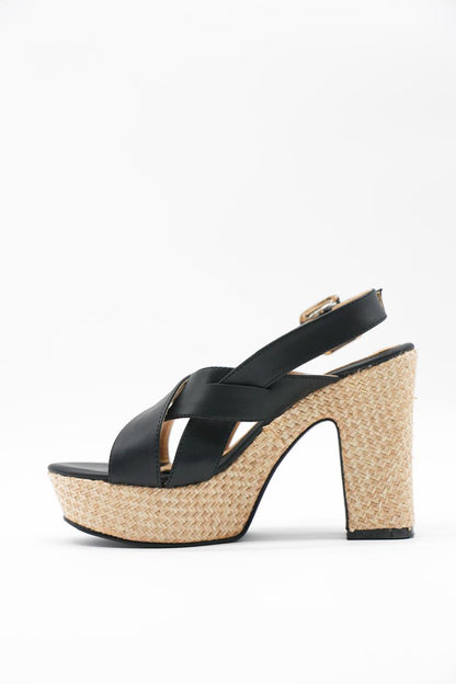 2210 Nairobi Negro/Yute Natural - Mayoreo Calzado Andysin marca ZAPATILLA