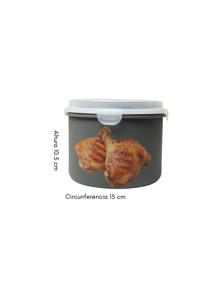 CK32149-3 Recipiente de Comida Lunchbox Gris - Mayoreo Calzado AndyHOGAR