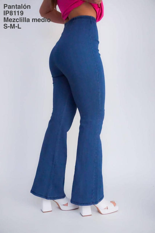 IP8119 Pantalón Mezclilla Medio - Mayoreo Calzado AndyROPA